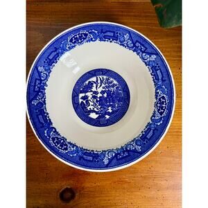 Vintage Blue Willow Serving Bowl Royal China Willow Ware N52 Blue White